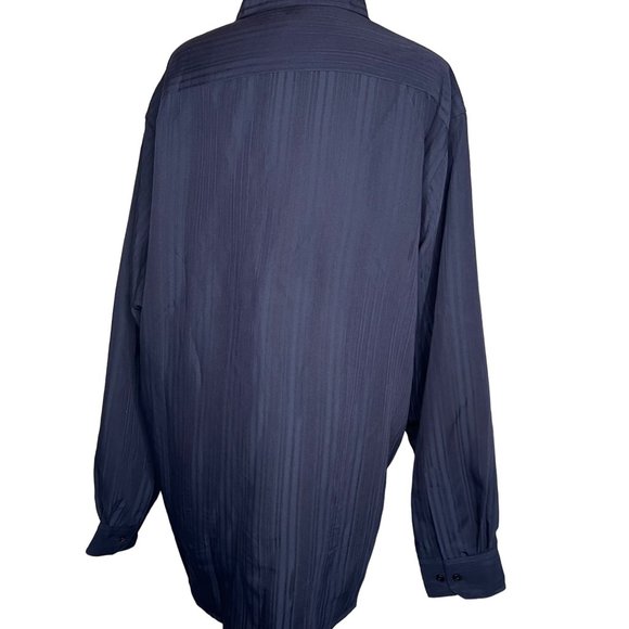 NWT Axcess A Claiborne Co Men’s XL dress shirt blue pinstripes collar button dow - Picture 13 of 16